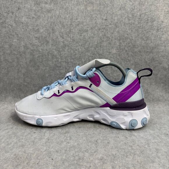 Nike Shoes Womens Size 7 React Element 55 Blue Purple Running Sneaker BQ2728-008 - Picture 7 of 9
